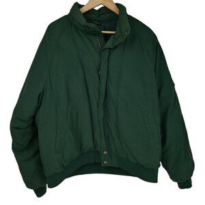 Eddie Bauer Goose Down Puffer Green Mens Jacket Size XL Parka Winter Snow Ski
